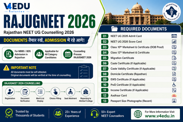 RAJUGNEET 2026 Required Documents: Complete Guide for Counselling