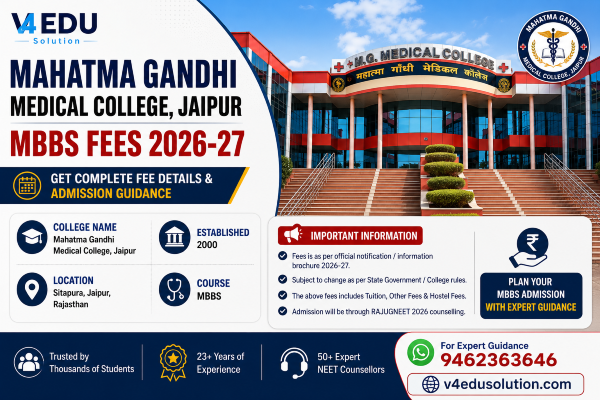 Mahatma Gandhi Medical College Jaipur MBBS Fees 2026-27