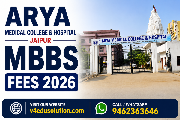 Arya Medical College Jaipur MBBS Fee Structure 2026